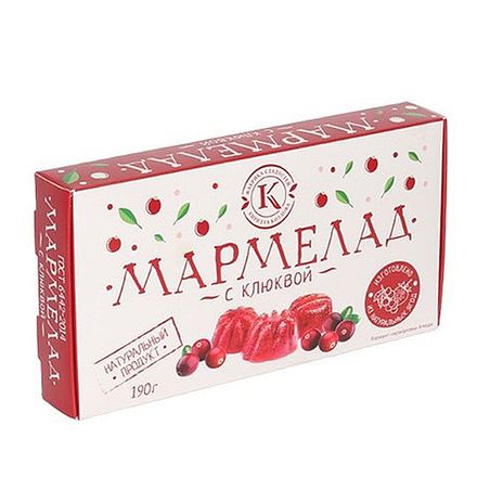 Мармелад желейно-фруктовый "С клюквой" на пектине