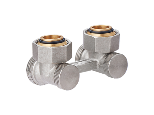 Узел нижнего подключения угловой, для двухтрубных систем вентильного типа 3/4&amp;quot;x3/4&amp;quot; (под конус)