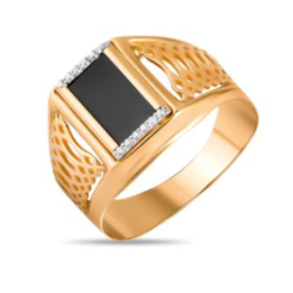 Кольцо из золота с фианитами