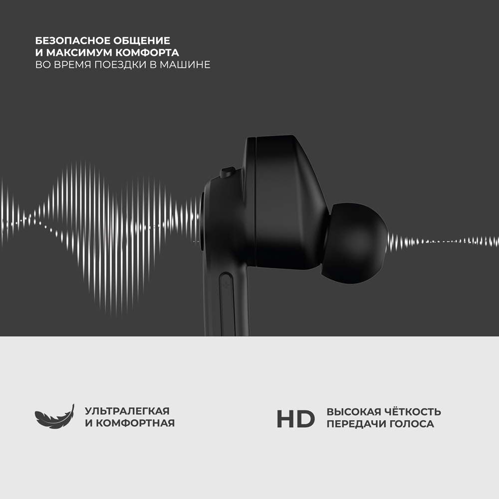 Беспроводная гарнитура блютуз Headset Ultra, BT 5.2, 70мАч, черный