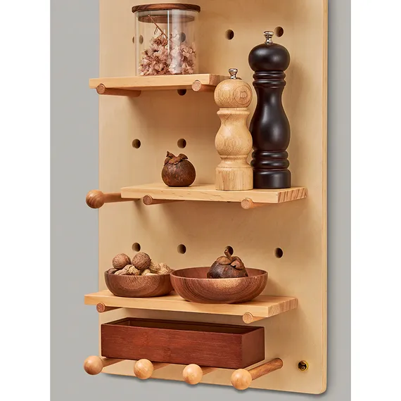 Полка настенная shely, 38х80 см, светлое дерево