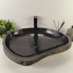 Каменная раковина из речного камня RS-05410 (66*55*15) 0858 из натурального камня