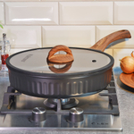 Сковорода 28см Ristretto Stella, а/пр литая со стеклянной крышкой