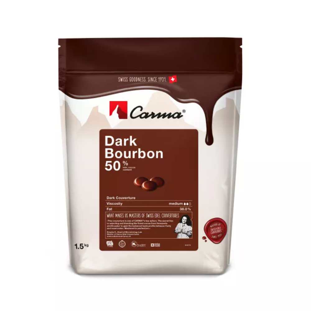 Шоколад темный Dark Bourbon 50%, Carma,  1,5 кг