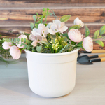 Горшок цветочный Сканди 1л с дренажной вставкой, белый