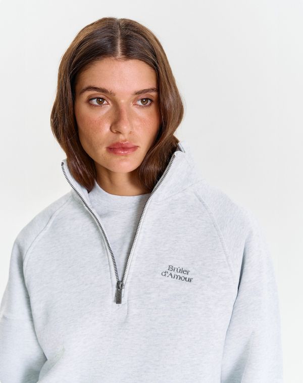 Толстовка Half-zip Logo de base 03 меланж - фото 5