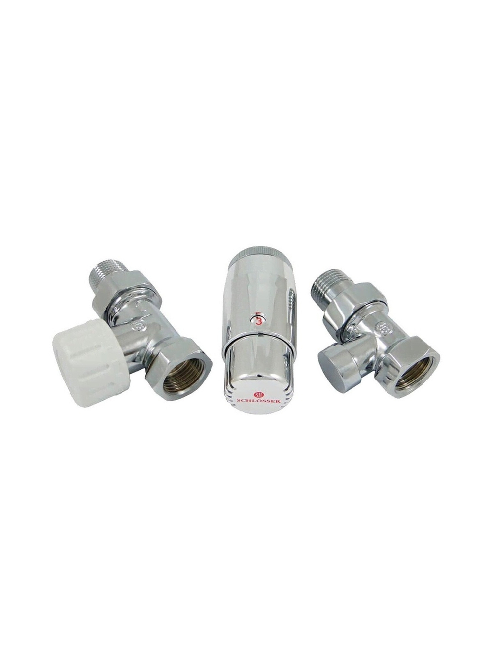 Комплект подключения SCHLOSSER STANDARD MINI 1/2" прямой, хром, с термоголовкой MINI М30х1,5