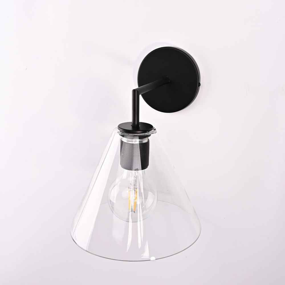 Бра Rh Utilitaire Funnel Shade Single Sconce Black By Imperiumloft
