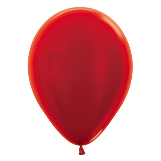 Латексный воздушный шар, цвет красный металлик
