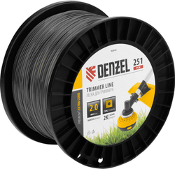Леска для триммера Denzel  (квадрат, 2,0мм х 357м, Extra Cord)