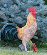 Петух с цветком