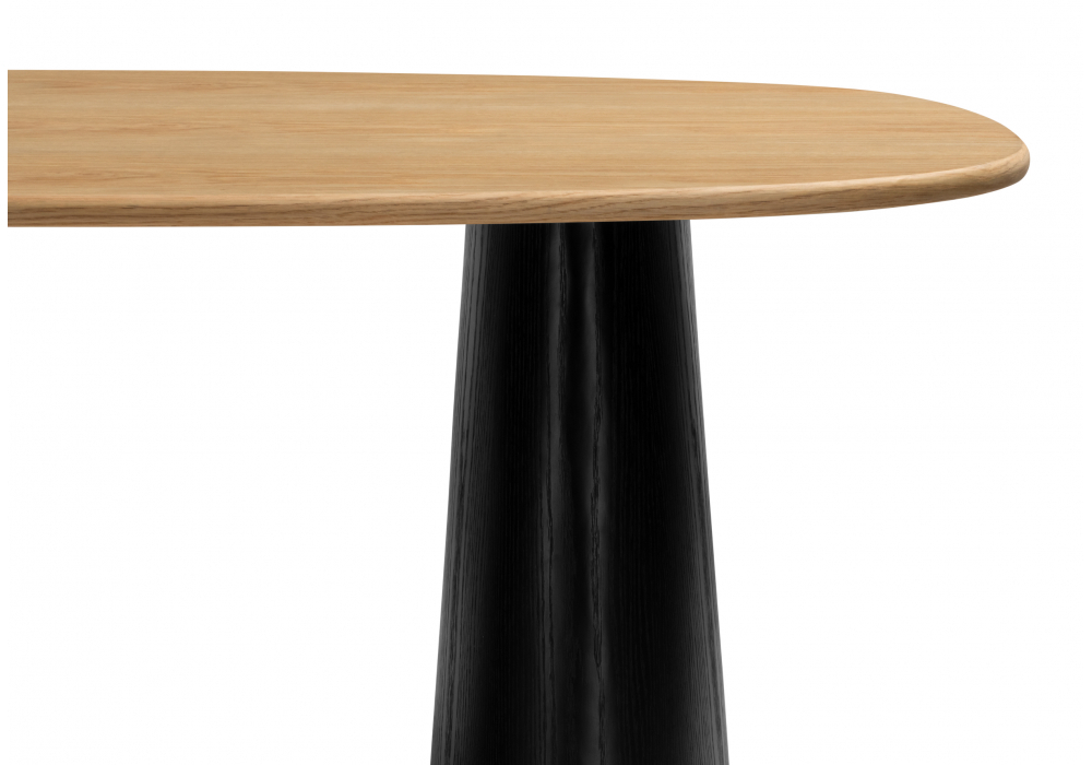 Стол деревянный Woodville Ares дуб, черный, ножки черные