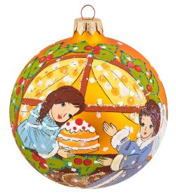 Элита НФШ-1685 Ел.украшение Шар «Ангел с тортом» 100 мм