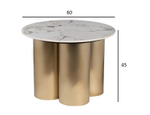 Стол журнальный Garda Decor Garda Decor керамогранит белый d60*45 см