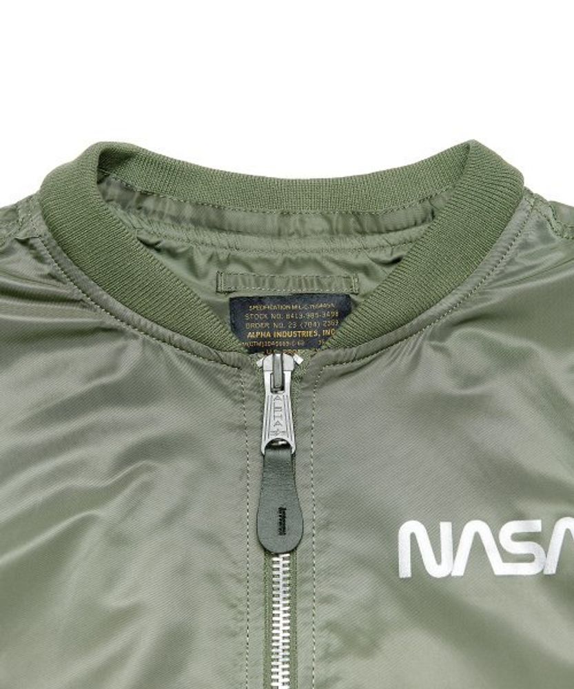 Бомбер Alpha Industries L-2B Hooded NASA Sage Green