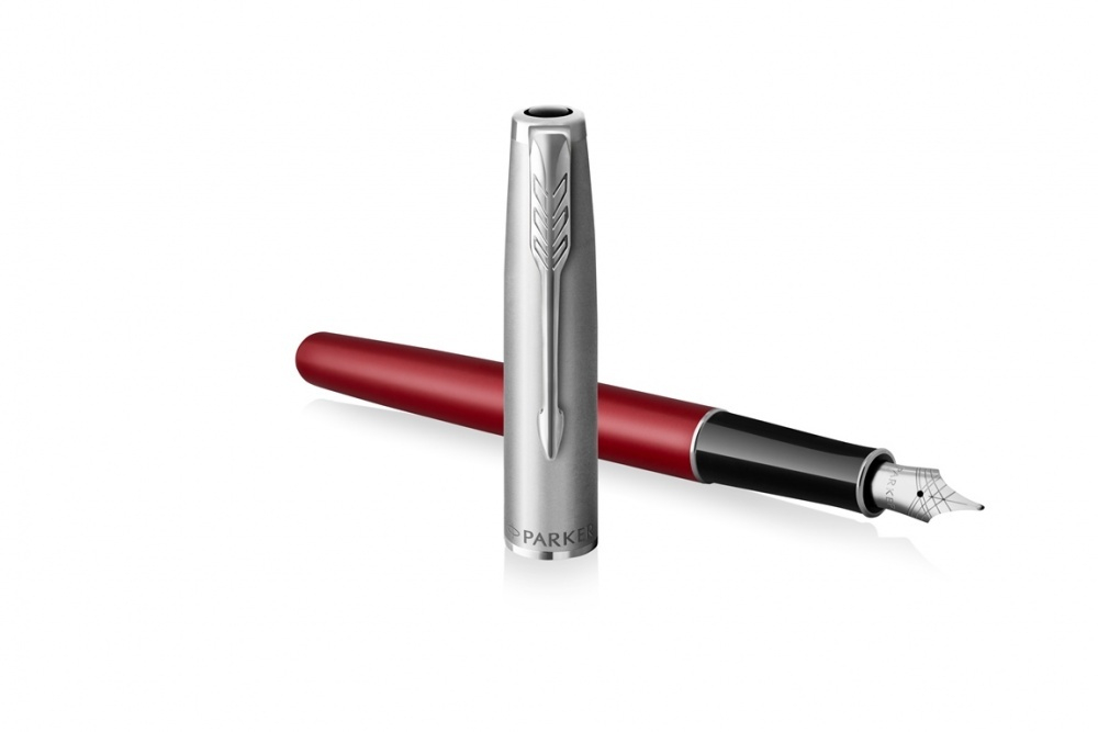 Перьевая ручка Parker Sonnet Entry Point Red Steel CT 2146736, перо: F, цвет чернил: black, в подарочной упаковке
