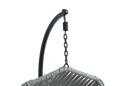 "Капри" подвесное кресло из искусственного ротанга, цвет серый