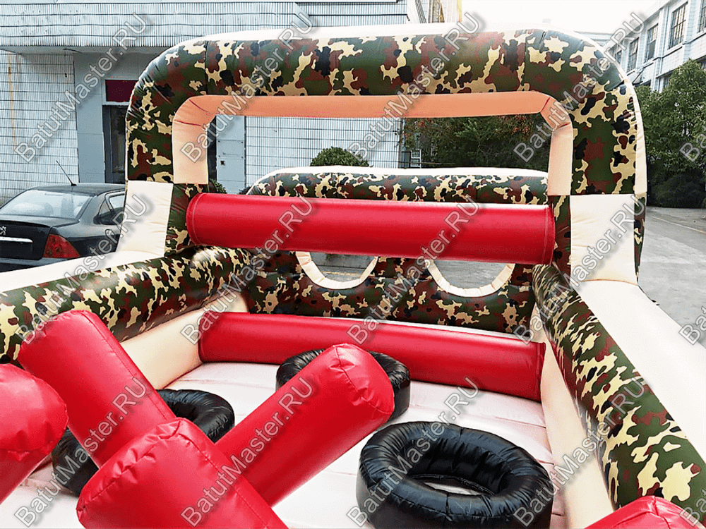 Надувная полоса препятствий "Патриот" 24*3*5 м