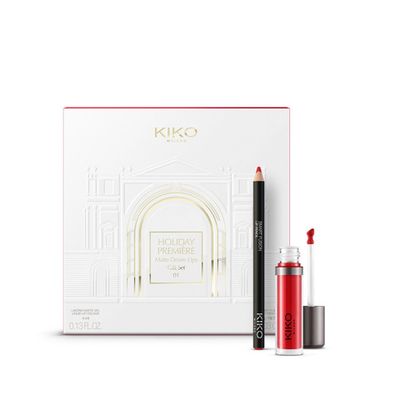 Подарочный набор для губ KIKO Milano Holiday Première Matte Desire Lips Gift Set - 03 Sumptuous Red
