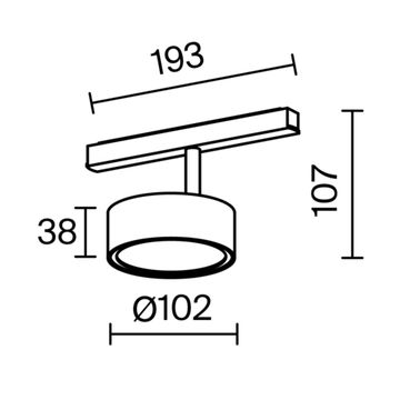 Трековый светильник Technical TR040-4-18W3K-DS-BBS