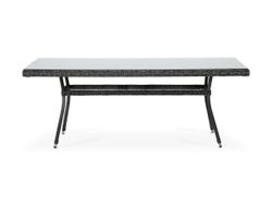 "Латте" плетеный стол из искусственного ротанга 200х90см, цвет графит