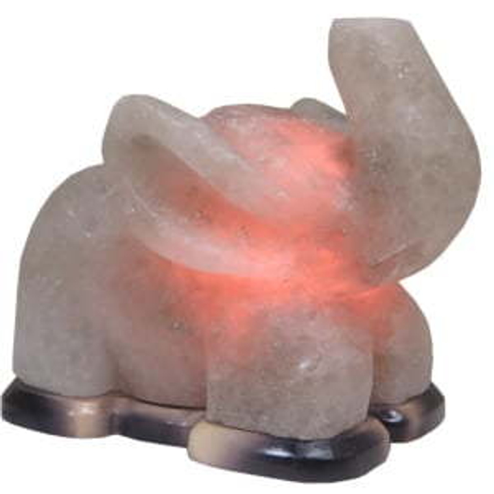 Солевая лампа "Слон" цвет лампы бело-красный 5-7 кг. 2000000050775