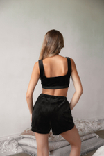 КОМПЛЕКТ ВЕЛЮРОВЫЙ (ТОП И ШОРТЫ)