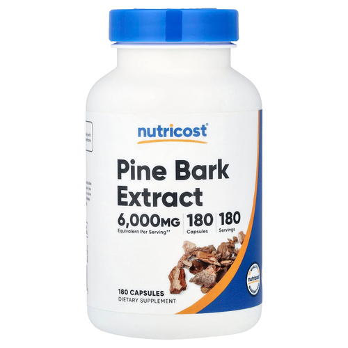 Nutricost, экстракт сосновой коры, 180 капсул (300 мг в 1 капсуле)
