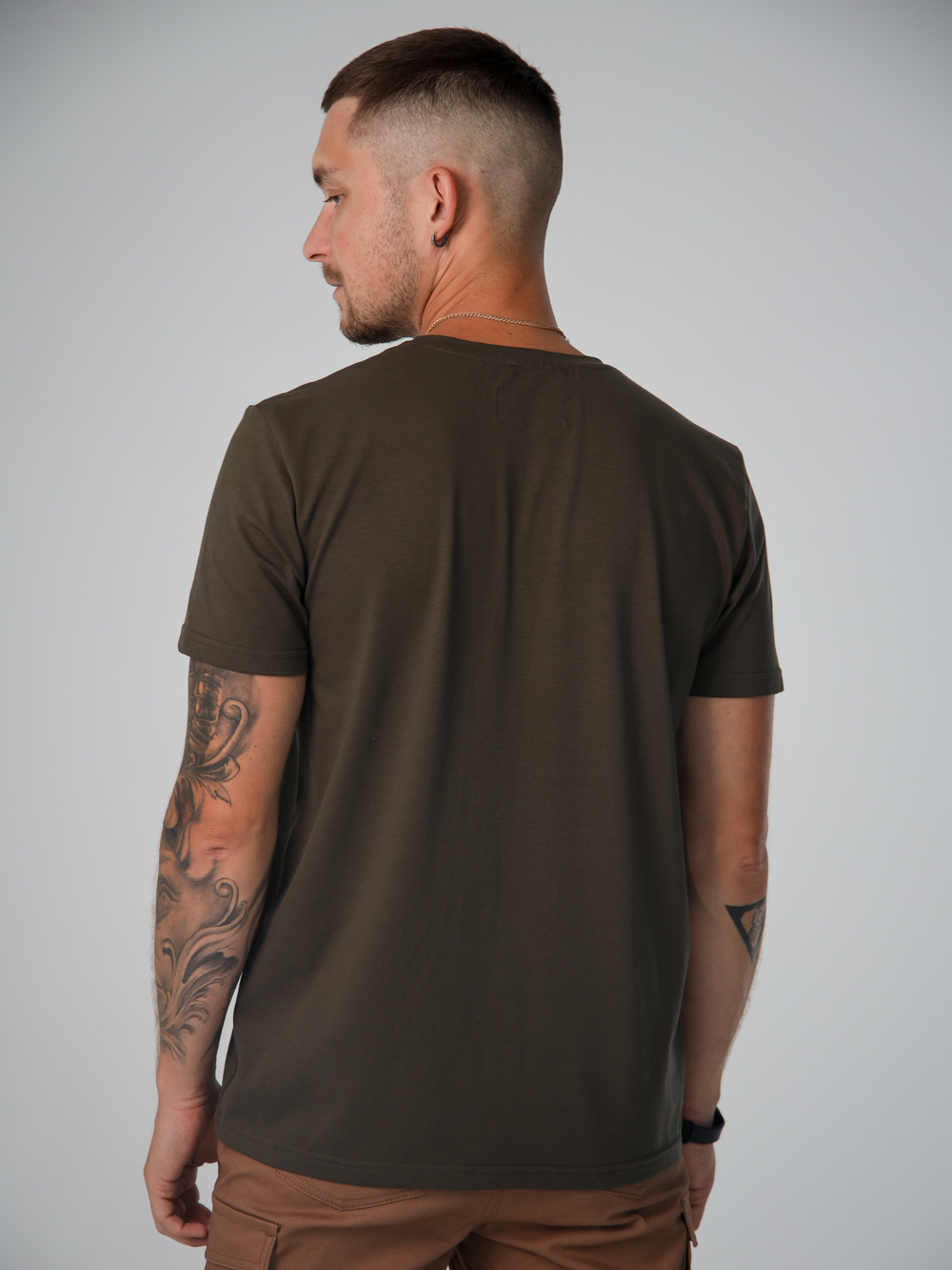 Купить футболка провинция мужская хаки зеленая