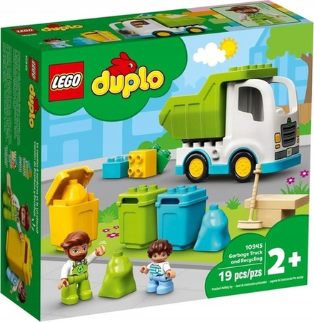 Конструктор LEGO Duplo Мусоровоз и контейнеры для раздельного сбора мусора 10945