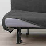 Диван-кровать 2-местный - IKEA LYCKSELE HÅVET/LYCKSELE, 87x100x142см, черный, HAVET ИКЕА