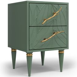 Тумба Арт Колор leaves Классик Голд Зеленый нефрит