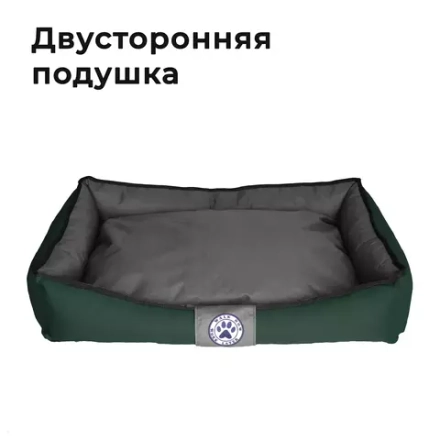 Лежак для большой собаки размер XL антивандальный грязе-водостойкий серо-зеленый разборный
