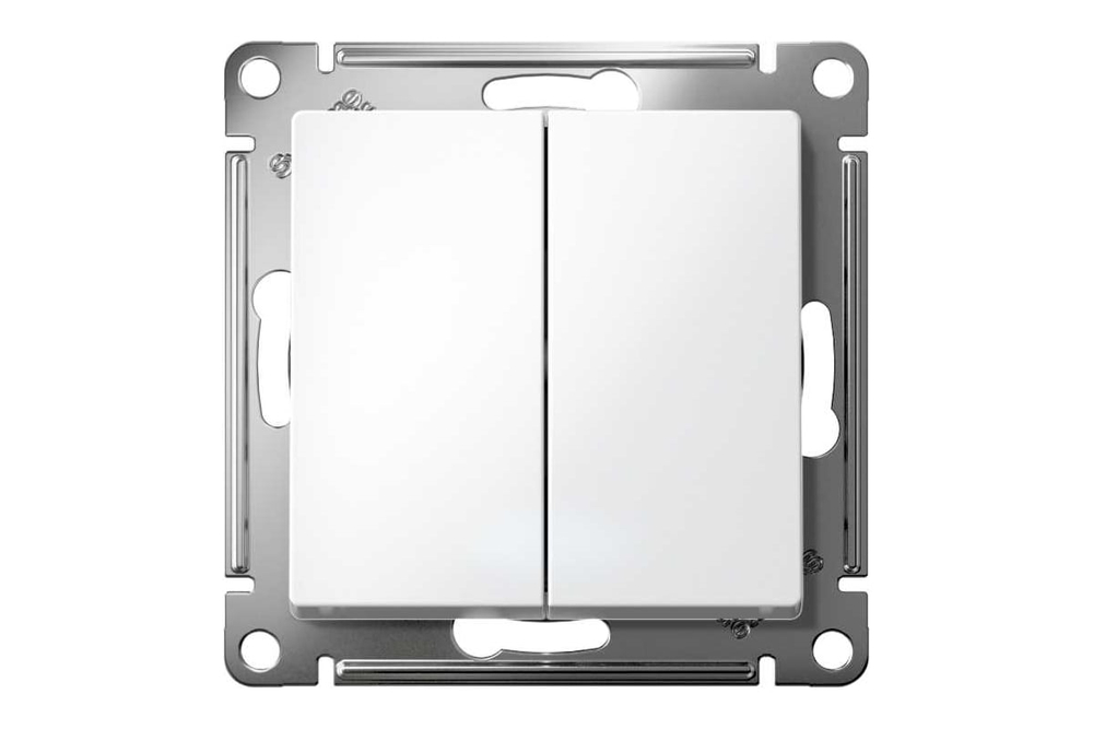 2-клавишный механизм выключателя Systeme Electric ATLAS DESIGN сх.5 10АХ белый ATN000151