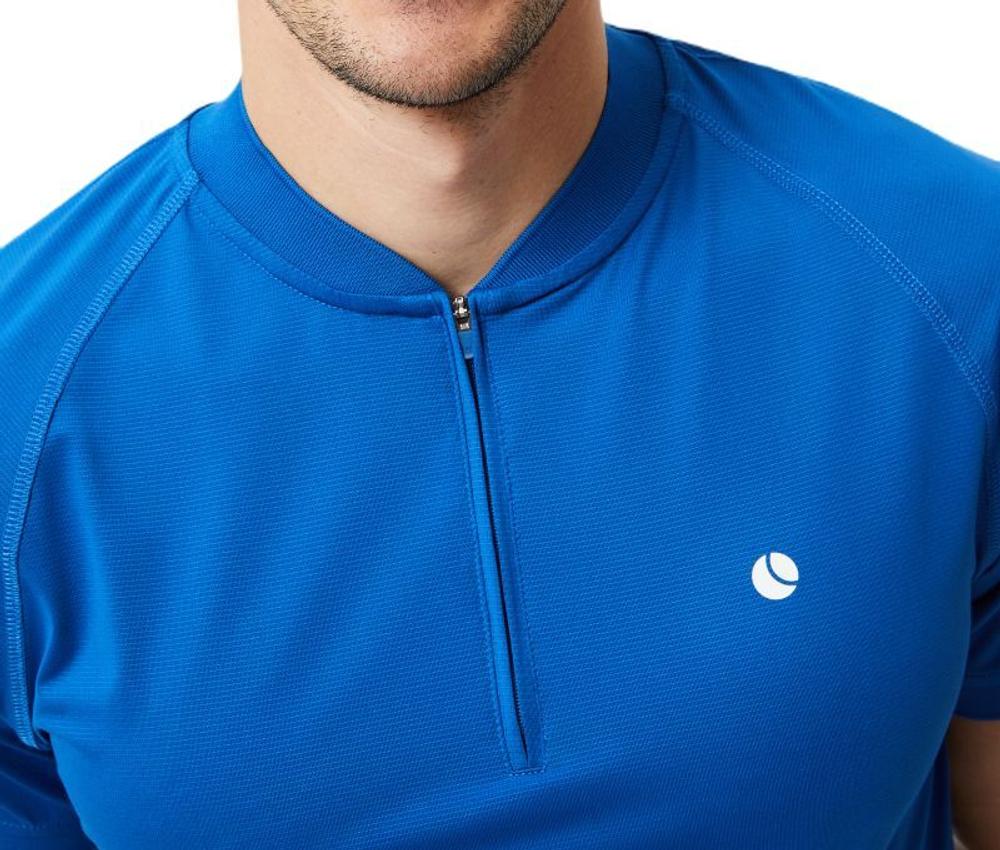 Мужское теннисное поло Björn Borg Ace Performance Zip Polo - небесный