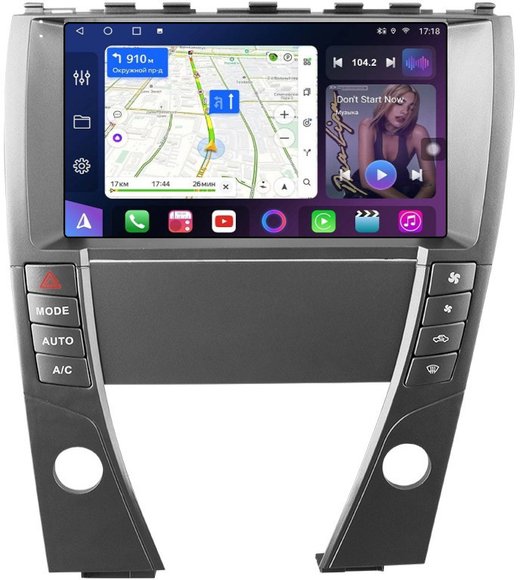 Магнитола для Lexus ES350 XV40 2006-2012 (проводка AB) - FarCar 9657AB монитор 9" QLED на Android 13, 8 ядер (TS18), CarPlay, 4G SIM-слот