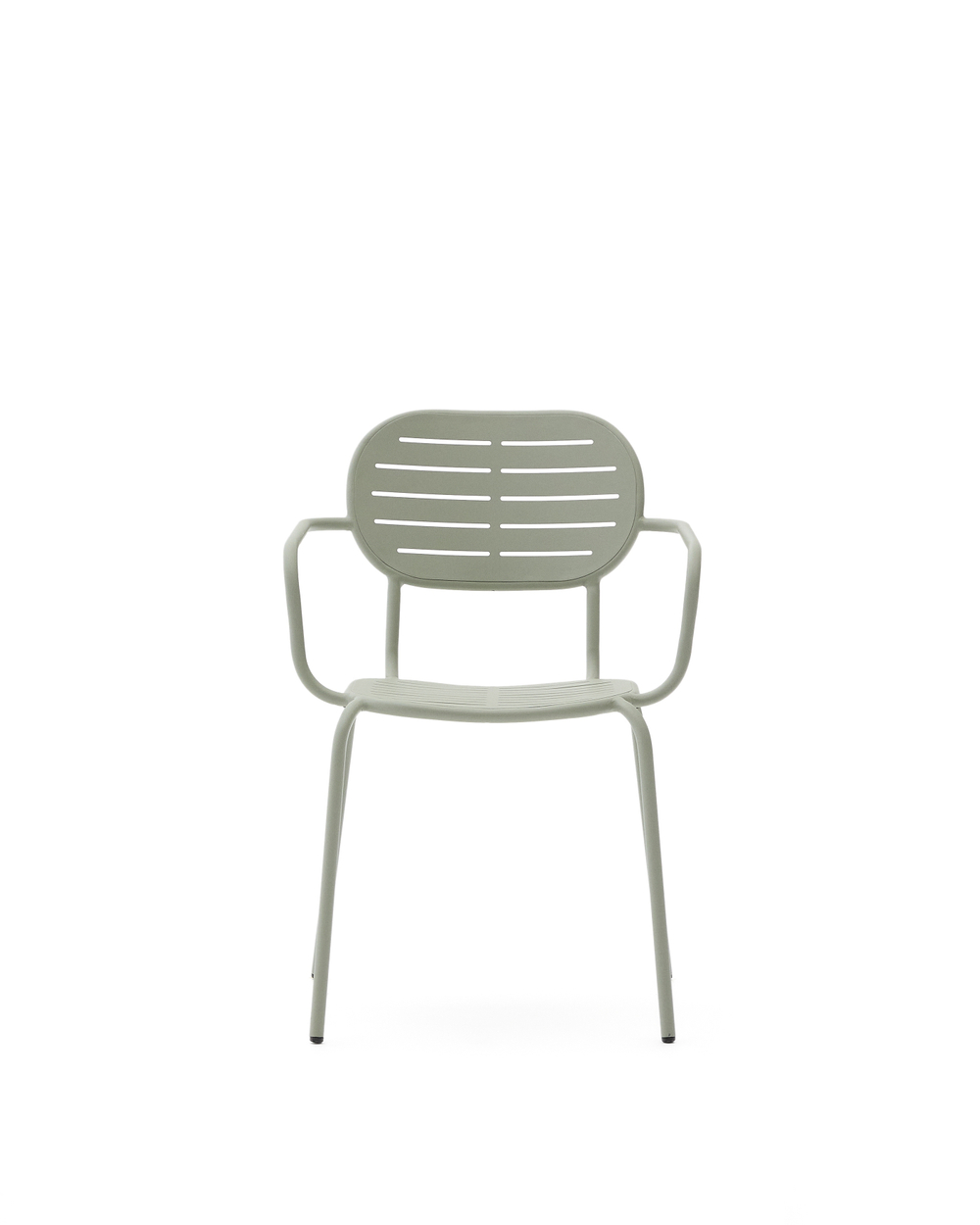 Уличный стул Brai с подлокотниками из оцинкованной стали бирюзового цвета