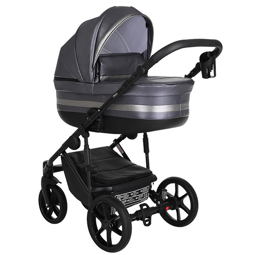 Детская коляска Pituso Luna 2 в 1 Кожа 10210 Кожа/Silver Dark Grey
