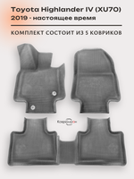 Автомобильные коврики ЭВА с бортами для Toyota Highlander IV (XU70) 19-26г.