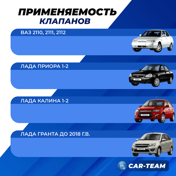 Облегченные клапана "ФОР-МАШ" на 16кл ВАЗ 2110-2112, Лада Приора, Калина, Гранта
