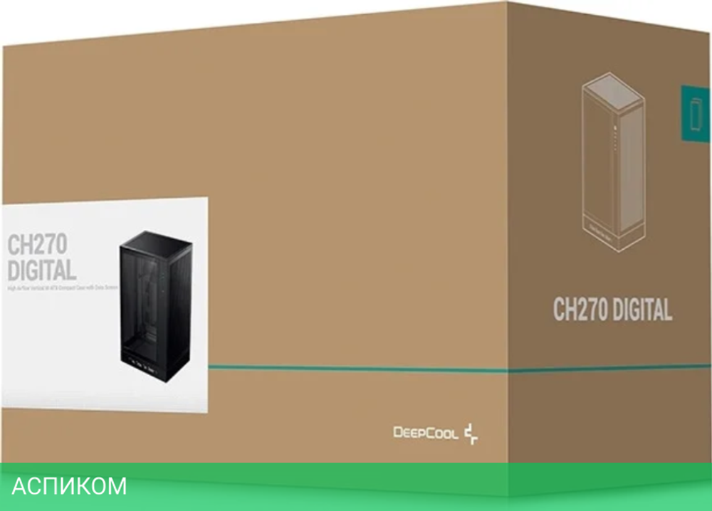 Корпус DeepCool CH270 Digital без БП черный (R-CH270-BKNDM0-G-1)