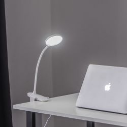 ULM-D605 4W-3000-6000K-DIM WHITE Светильник настольный светодиодный прищепка. Сенсорный выключатель. Диммер. Белый. TM Uniel