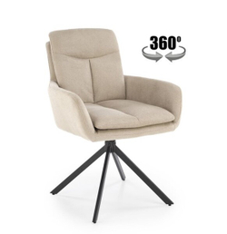 Стул HALMAR K536 бежевый/черный, поворотный