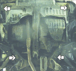 Защита стальная 2 мм Д, КПП Nissan Primera, MOTODOR.01401