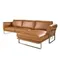 Пятиместный диван Angel Cerda 6232 с правым шезлонгом из кожи цвета Camel