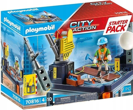 Конструктор Playmobil City Action Строительная площадка с канатной лебедкой 70816