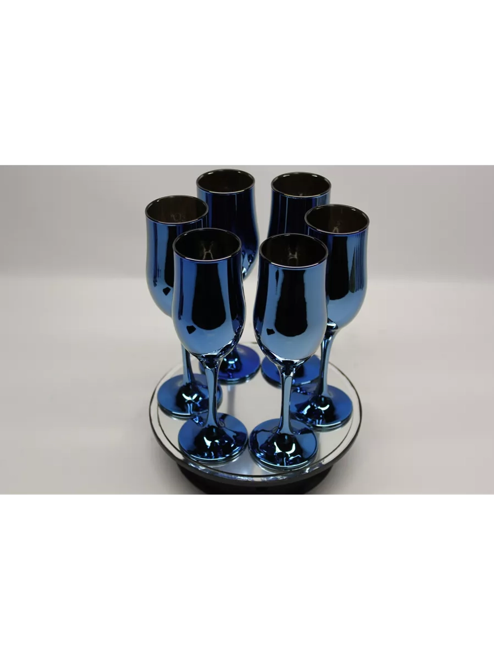 Бокалы для шампанского 6 штук Лазурит