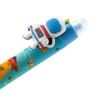 Ручка гелевая "Space adventure" стираемая автоматическая, синяя, 0,5мм, корпус ассорти, с топпером