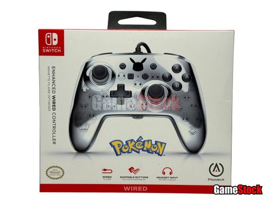 Геймпад проводной PowerA Wired Controller для Nintendo Switch (Pikachu Black & Silver)