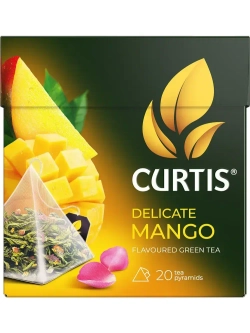 Чай в пирамидках зелёный Curtis Delicate Mango, 20 шт